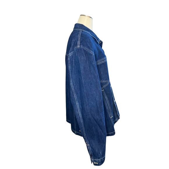 Vintage 00s Marithe Francois Girbaud Denim Trucker Jacket Men's XL Rap Hip Hop - Picture 3 of 7